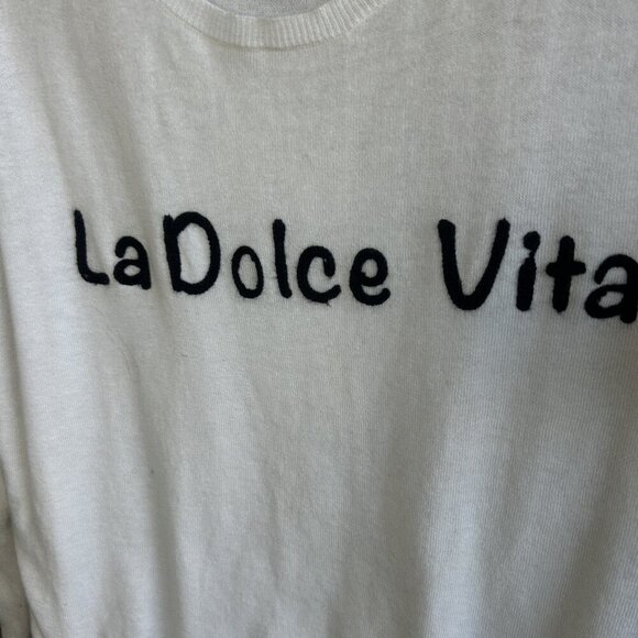 La Dolce Vita Subtle Luxury White Cozy Long Sleeve Sweater Size XS - Picture 4 of 6